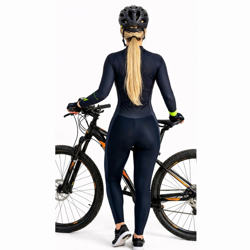 Macacão Ciclismo Feminino ZOOT-EKOI Pro Vélor — Manga Longa, Forro Espuma e UV