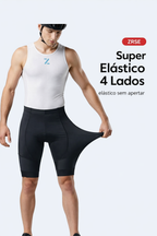 Bermuda Ciclismo Masculino ZRSE — Forro 4 Camadas Silicone Médico, SPF50+ e Elástico 4 Direções