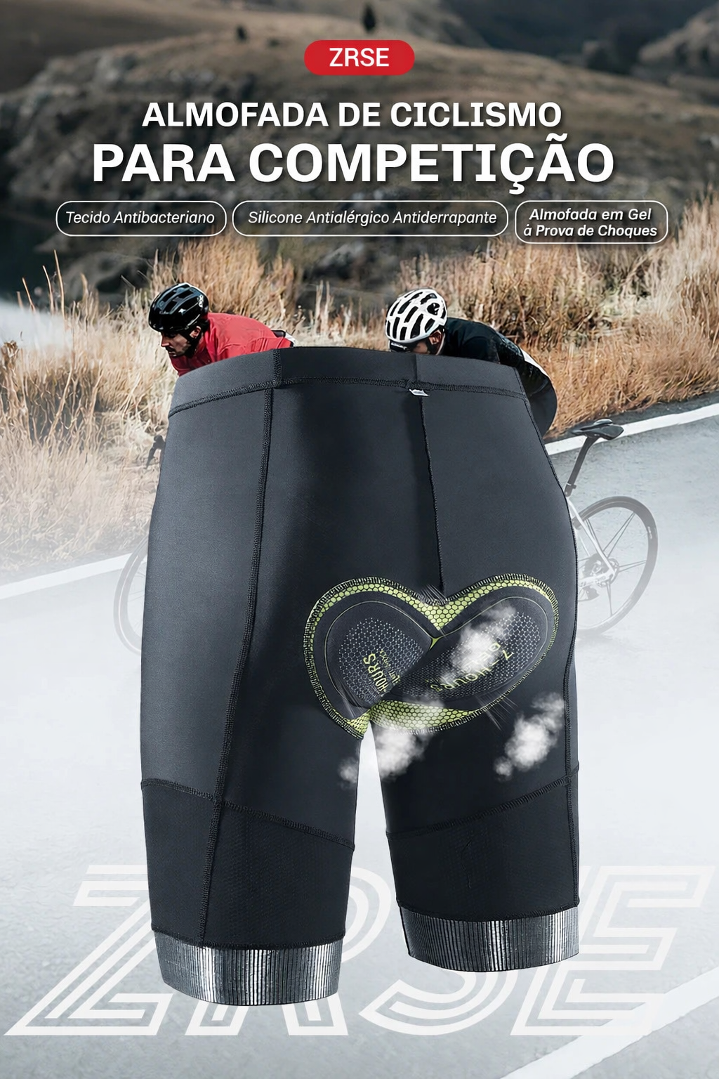 Bermuda de Ciclismo ZRSE com Forro Gel 5D – Conforto para Pedais Longos
