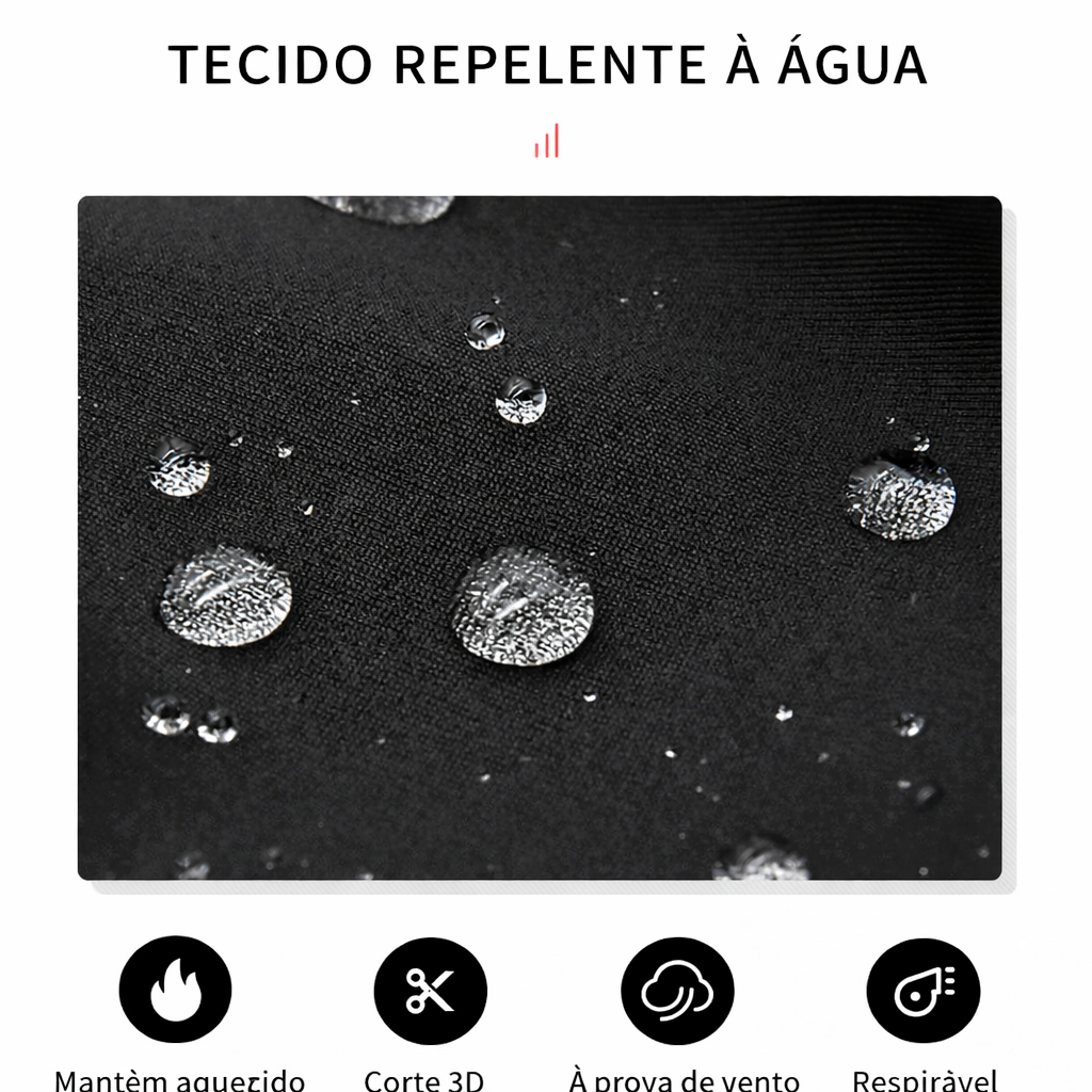 Jaqueta de Ciclismo Masculina WOSAWE BO284 – Corta Vento com Forro Fleece, Térmica e Refletiva