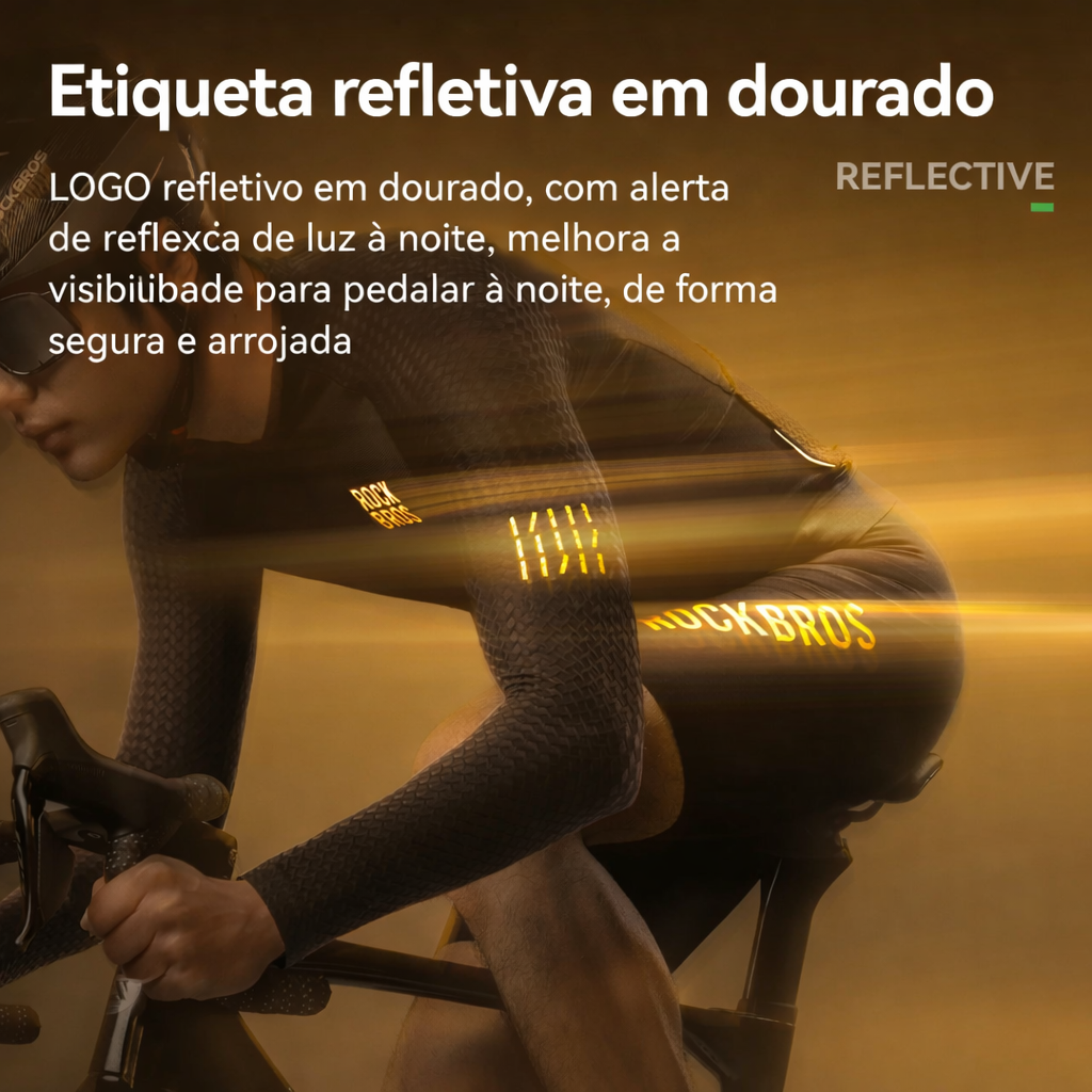 Camisa de Ciclismo ROCKBROS YDCX008 – Manga Longa, Respirável, Corta-Vento e Quick Dry