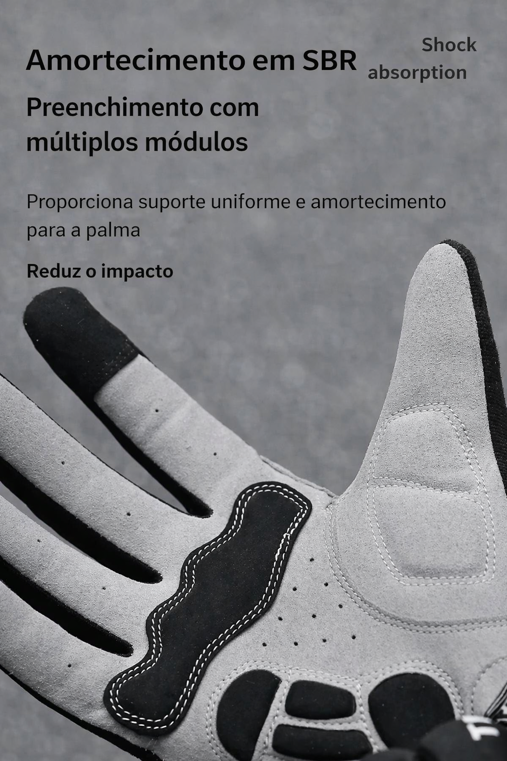 Luva Ciclismo Full Finger TOSUOD — Velvet Lining Térmico, Palma SBR e Touch Screen