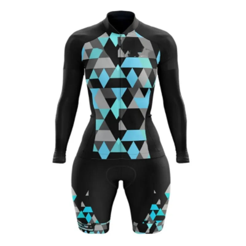 Conjunto de Ciclismo Feminino Manga Longa