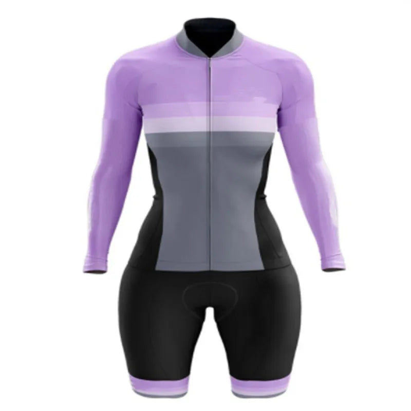 Conjunto de Ciclismo Feminino Manga Longa