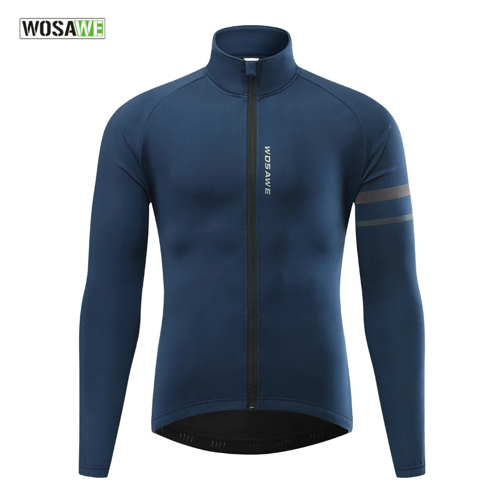 Jaqueta de Ciclismo Masculina WOSAWE BO284 – Corta Vento com Forro Fleece, Térmica e Refletiva