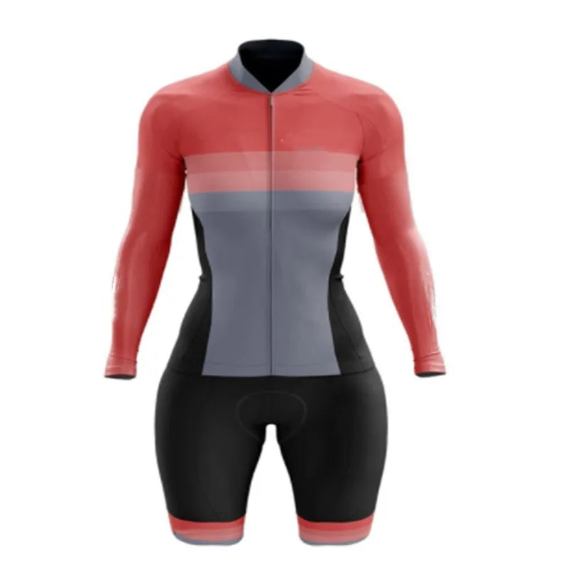 Conjunto de Ciclismo Feminino Manga Longa