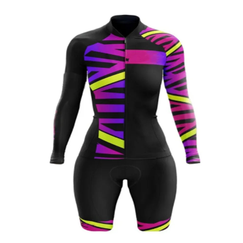 Conjunto de Ciclismo Feminino Manga Longa