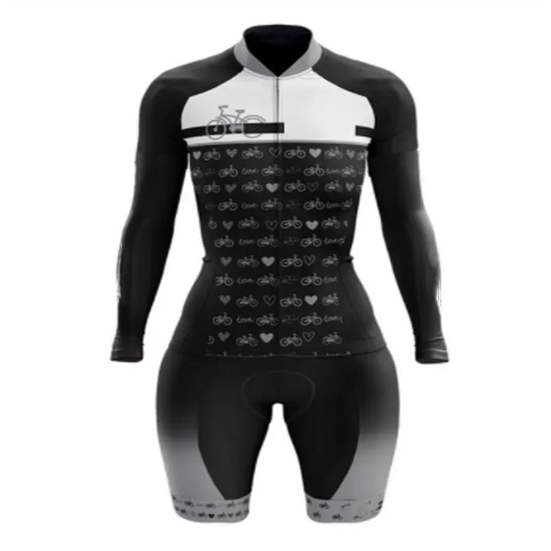 Conjunto de Ciclismo Feminino Manga Longa