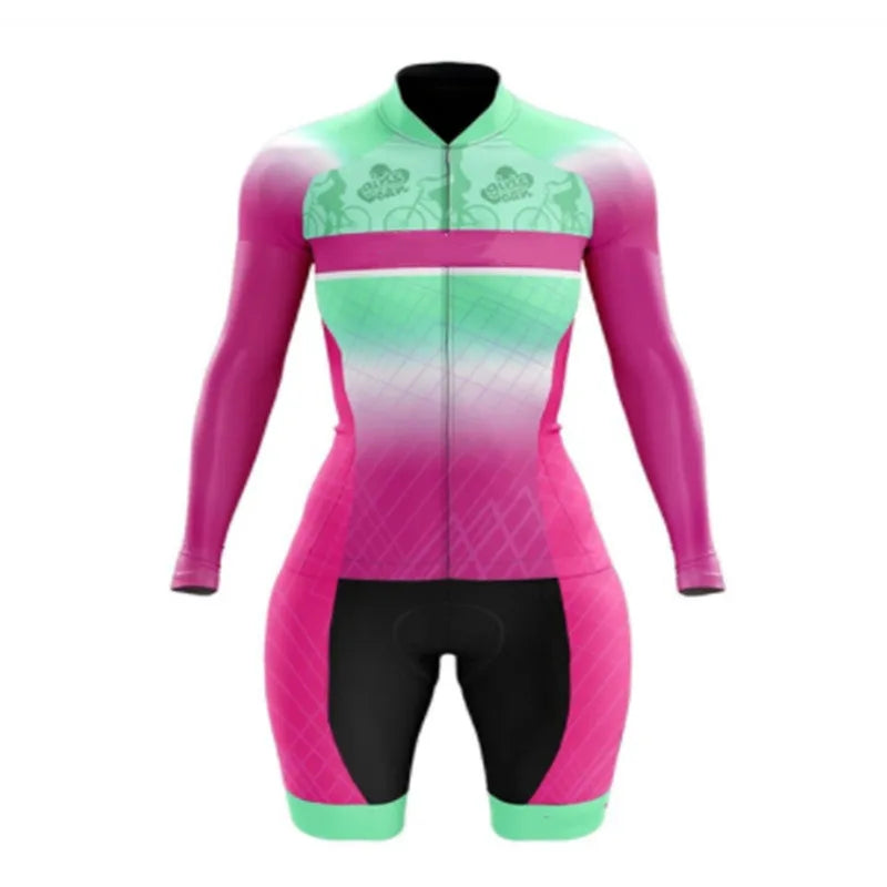 Conjunto de Ciclismo Feminino Manga Longa