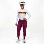 Macacão Ciclismo Feminino Xama Elite Vélor — Gel 20D, UV50+ Manga Longa e Compressão Graduada