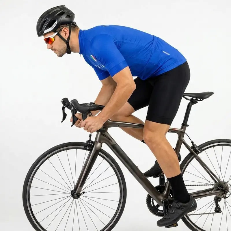 Camisa Ciclismo Masculino Tour Italia Vélor — Tecido Técnico Respirável e Corte Race-Fit