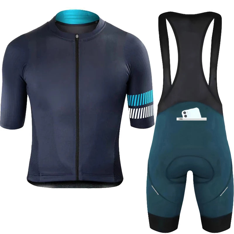 Conjunto de Ciclismo Personalizado PHTXOLUE 2025 – Jersey + Bretelle Unissex, Respirável, Proteção UV e Forro GEL 19D