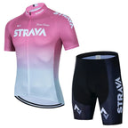Conjunto de Ciclismo Masculino Strava Pro Race – Camisa + Bretelle, Leve, Respirável e Quick Dry