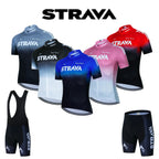 Conjunto de Ciclismo Masculino Strava Pro Race – Camisa + Bretelle, Leve, Respirável e Quick Dry
