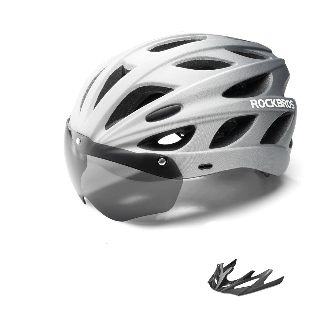 Capacete de Ciclismo ROCKBROS TT-16 — Viseira Magnética, Integrally Molded e Certificado CE