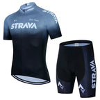 Conjunto de Ciclismo Masculino Strava Pro Race – Camisa + Bretelle, Leve, Respirável e Quick Dry