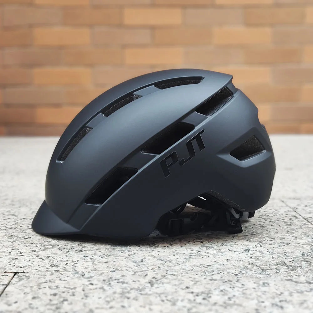 Capacete de Ciclismo PJT P-6 com Luz Traseira USB – Ultralight, In-Mold e Ajustável