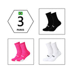 Meias Ciclismo Cano Alto Kit 3 Pares – Conforto e Performance
