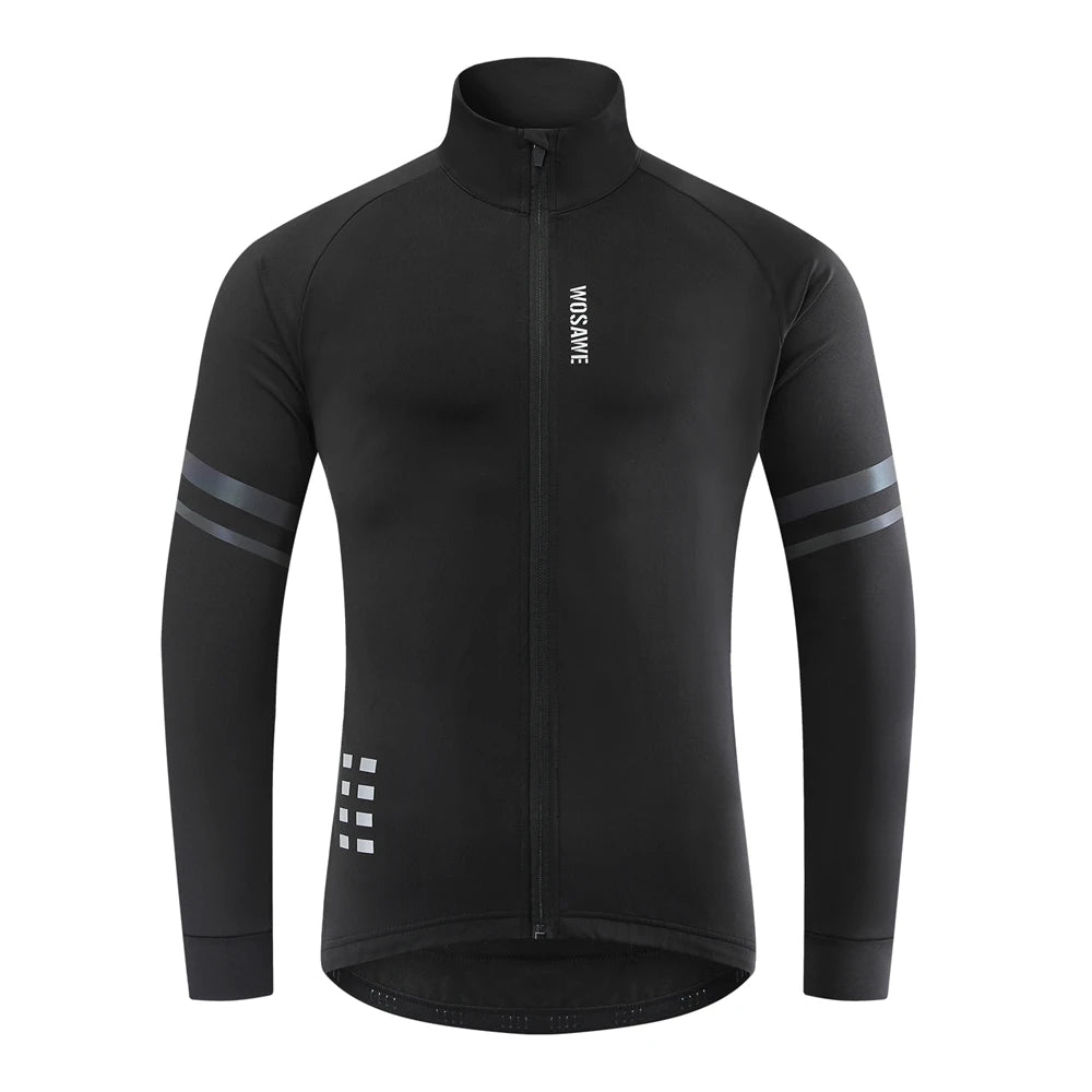 Jaqueta de Ciclismo Masculina WOSAWE BO284 – Corta Vento com Forro Fleece, Térmica e Refletiva