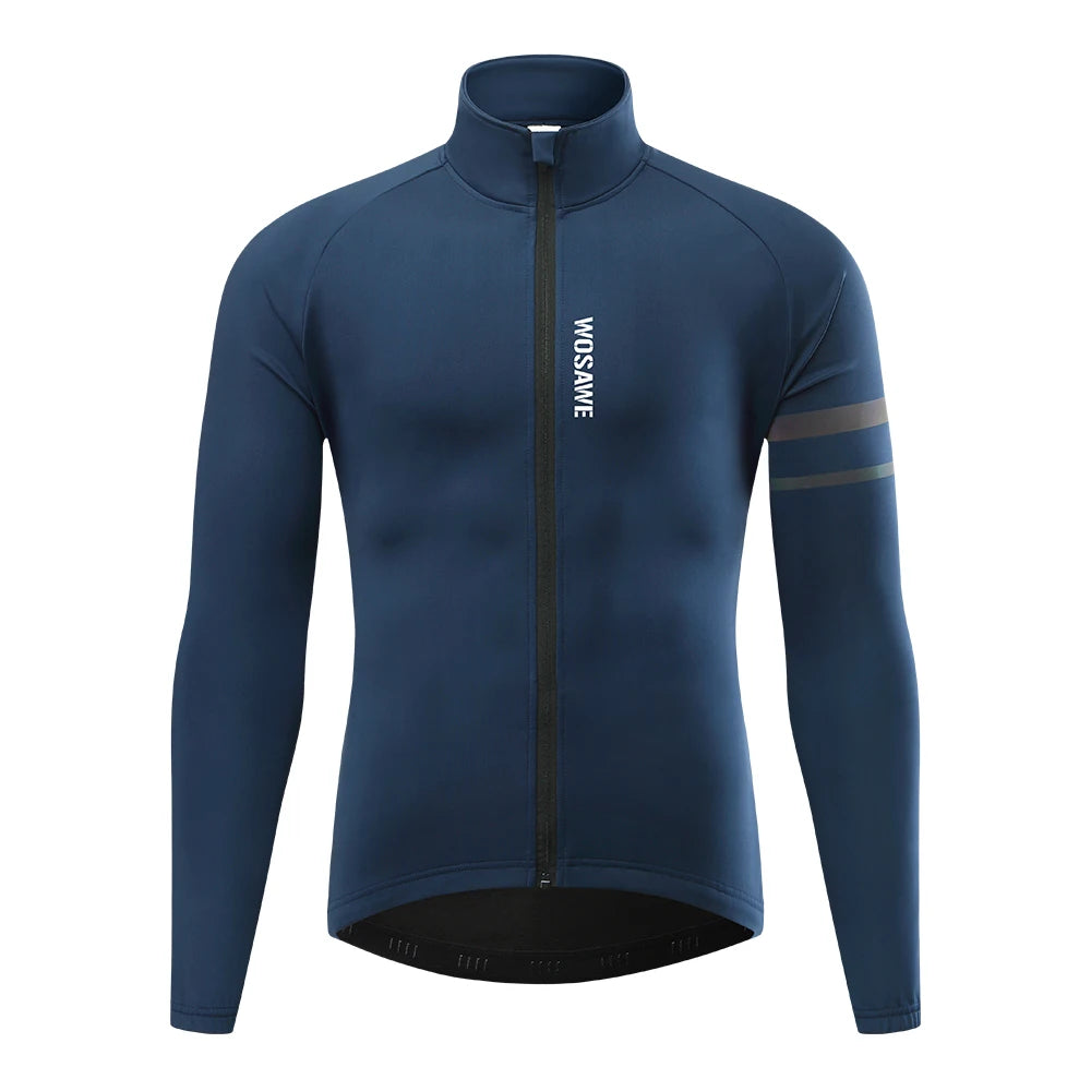 Jaqueta de Ciclismo Masculina WOSAWE BO284 – Corta Vento com Forro Fleece, Térmica e Refletiva
