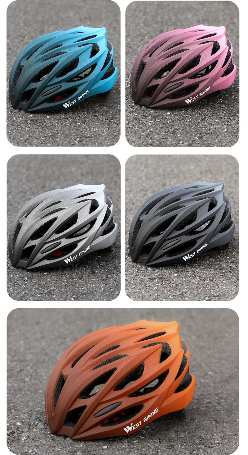 Capacete de Ciclismo West Biking Ultralight Pro — 3 Camadas PC+EPS, Leve e 7 Cores