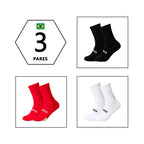 Meias Ciclismo Cano Alto Kit 3 Pares – Conforto e Performance