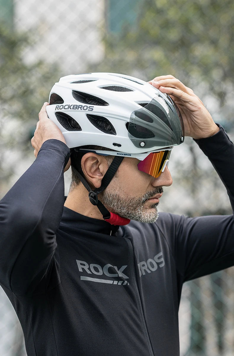 Capacete de Ciclismo ROCKBROS TT-16 – Integrally Molded, Leve e Certificado CE