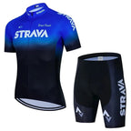 Conjunto de Ciclismo Masculino Strava Pro Race – Camisa + Bretelle, Leve, Respirável e Quick Dry