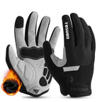 Luva Ciclismo Full Finger TOSUOD — Velvet Lining Térmico, Palma SBR e Touch Screen