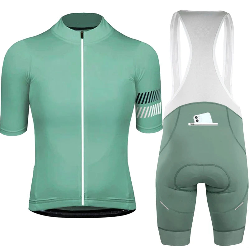 Conjunto de Ciclismo Personalizado PHTXOLUE 2025 – Jersey + Bretelle Unissex, Respirável, Proteção UV e Forro GEL 19D