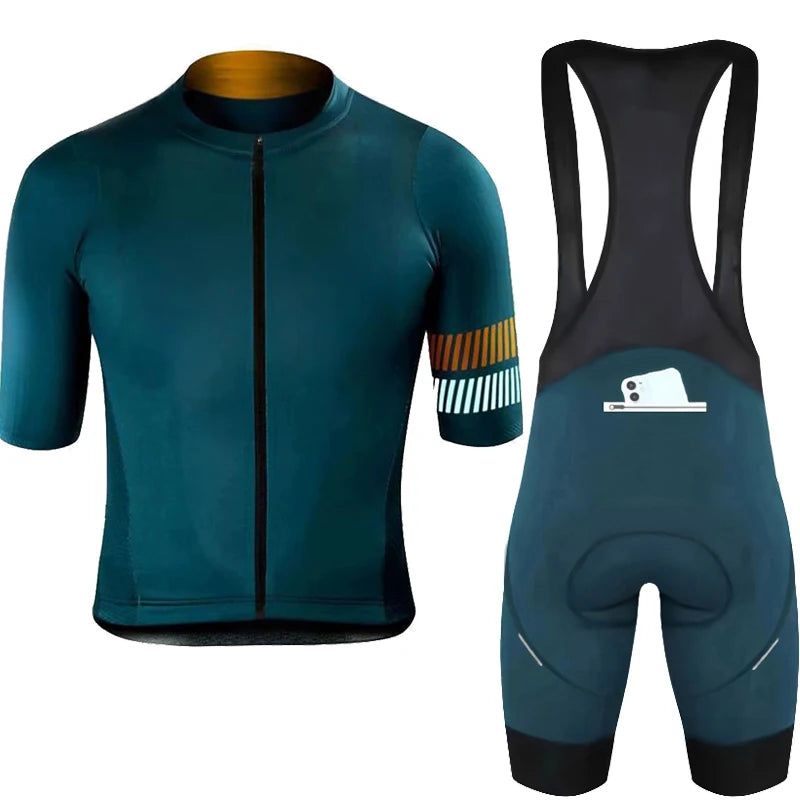 Conjunto de Ciclismo Personalizado PHTXOLUE 2025 – Jersey + Bretelle Unissex, Respirável, Proteção UV e Forro GEL 19D
