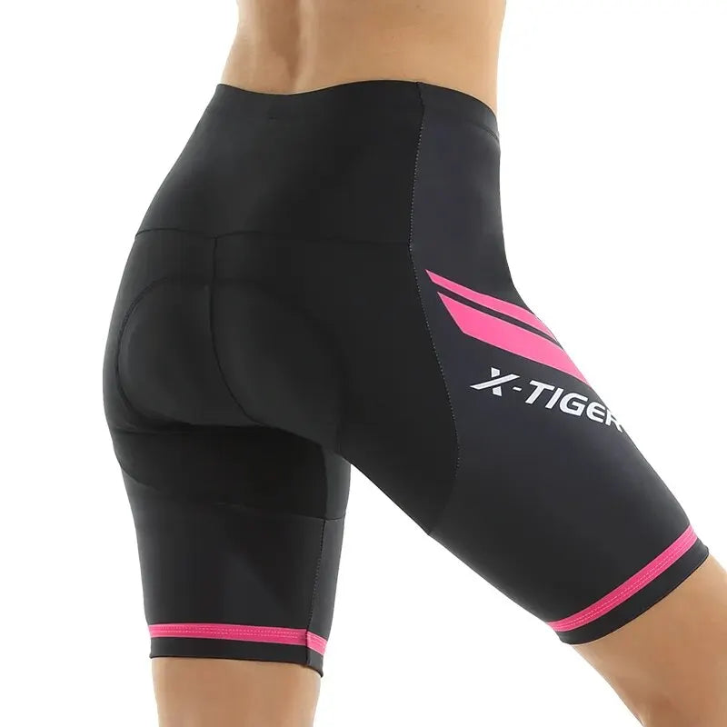 Bermuda de Ciclismo Feminina X-TIGER – Shorts com Forro 3D em Gel, Respirável, Proteção UV e Lycra