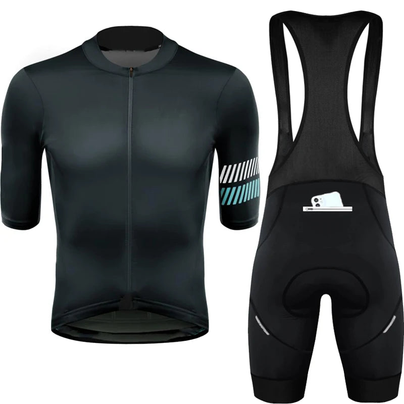 Conjunto de Ciclismo Personalizado PHTXOLUE 2025 – Jersey + Bretelle Unissex, Respirável, Proteção UV e Forro GEL 19D