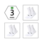 Meias Ciclismo Cano Alto Kit 3 Pares – Conforto e Performance