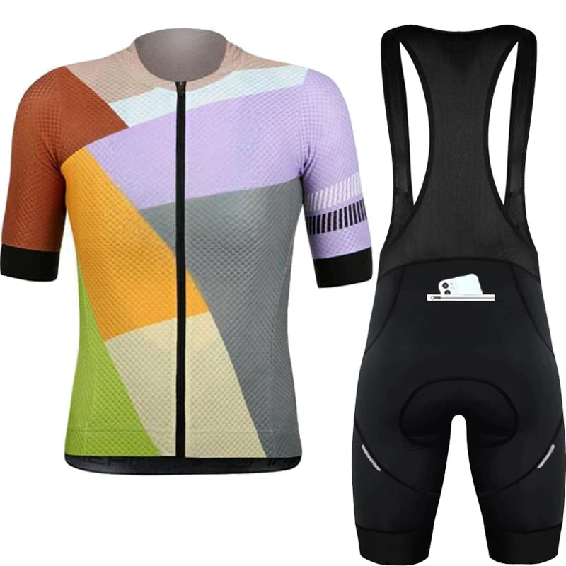 Conjunto de Ciclismo Personalizado PHTXOLUE 2025 – Jersey + Bretelle Unissex, Respirável, Proteção UV e Forro GEL 19D