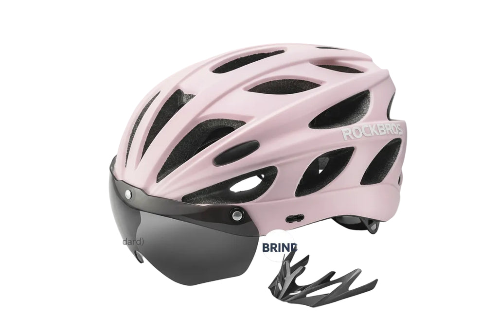 Capacete de Ciclismo ROCKBROS TT-16 — Viseira Magnética, Integrally Molded e Certificado CE