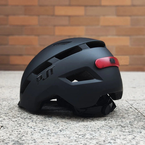 Capacete de Ciclismo PJT P-6 com Luz Traseira USB – Ultralight, In-Mold e Ajustável
