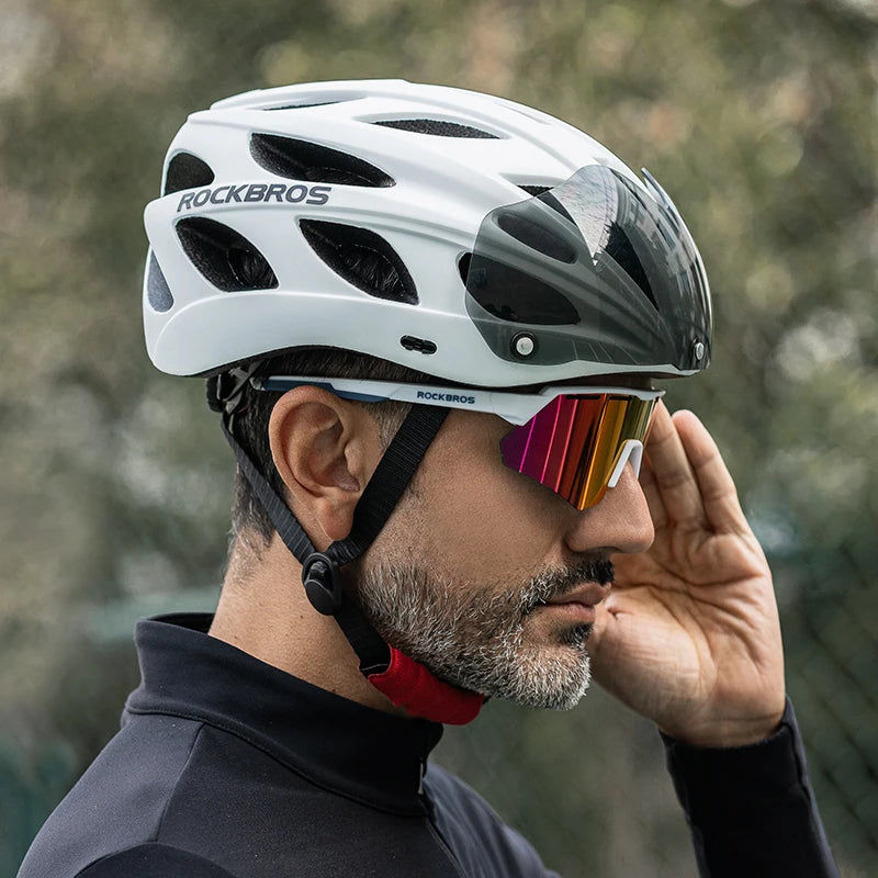 Capacete de Ciclismo ROCKBROS TT-16 – Integrally Molded, Leve e Certificado CE