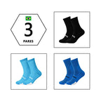 Meias Ciclismo Cano Alto Kit 3 Pares – Conforto e Performance